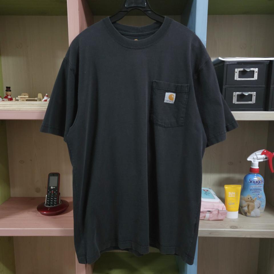 칼하트 M사이즈 차콜 그레이 반팔 티셔츠