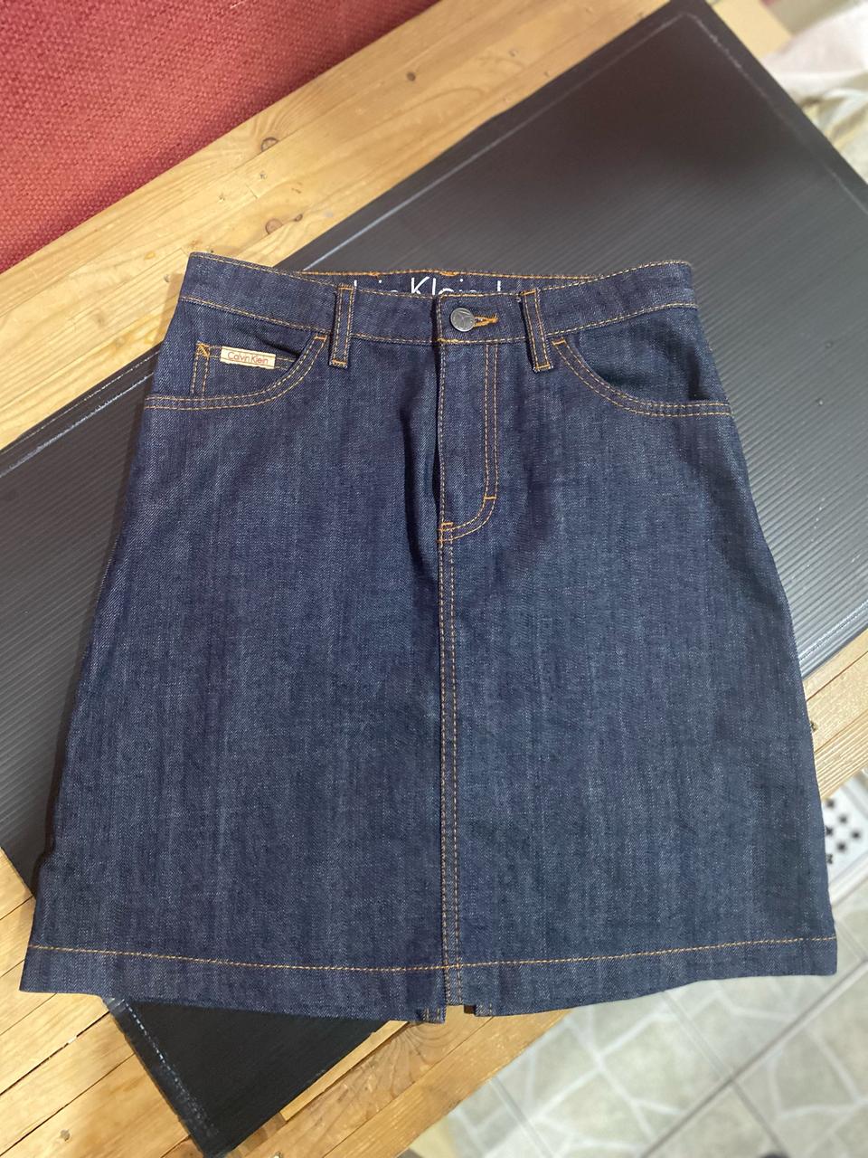 캘빈클라인 데님 청스커트