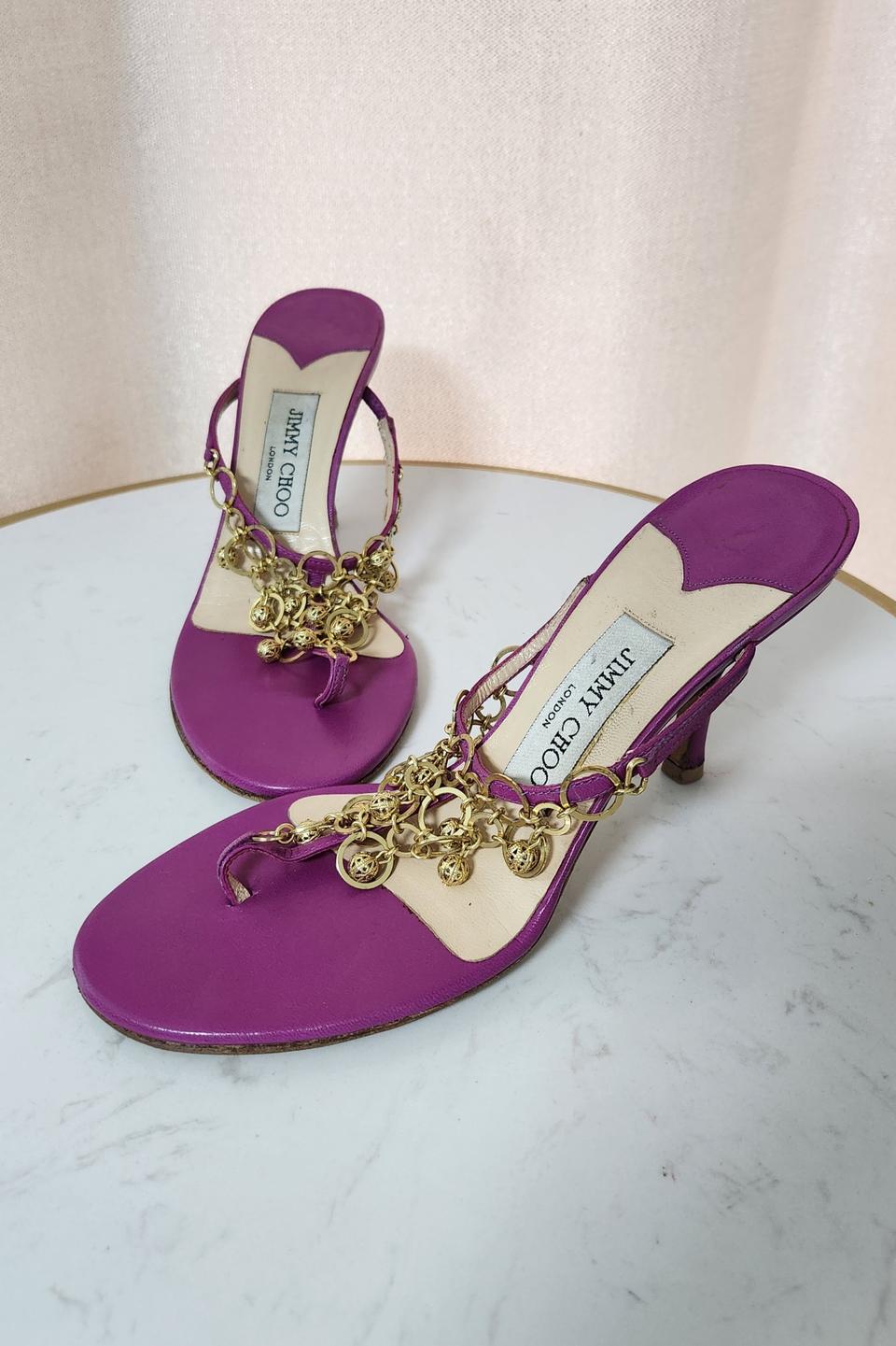 지미추 샌들(정품, 상태 꽤 좋음 무료배송)