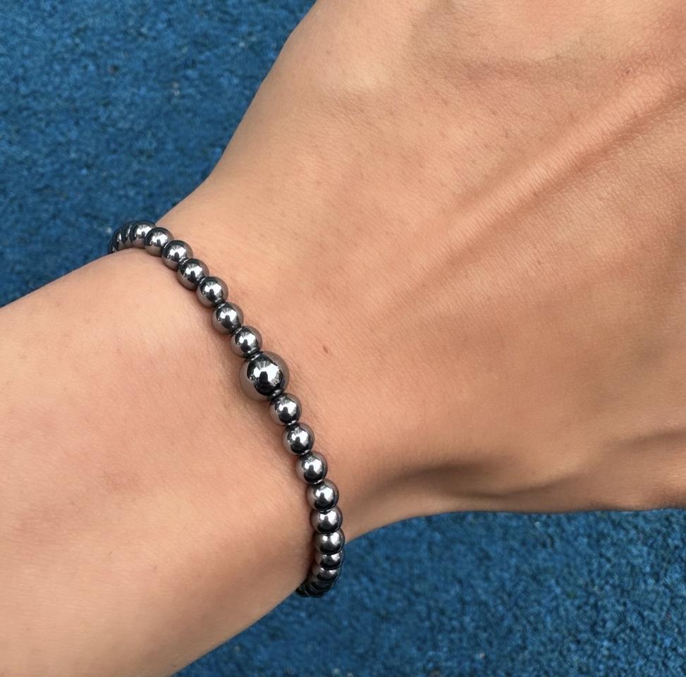 6mm 천연 테라헤르츠 14k gold 팔찌(무료배송)