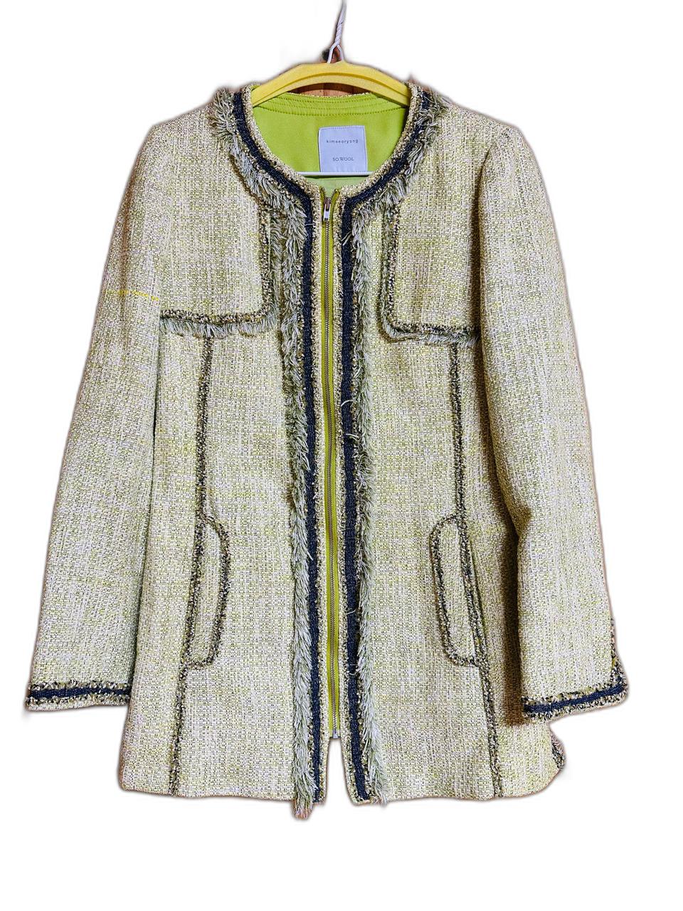 김서룡 쏘울 트위드 롱 자켓 55