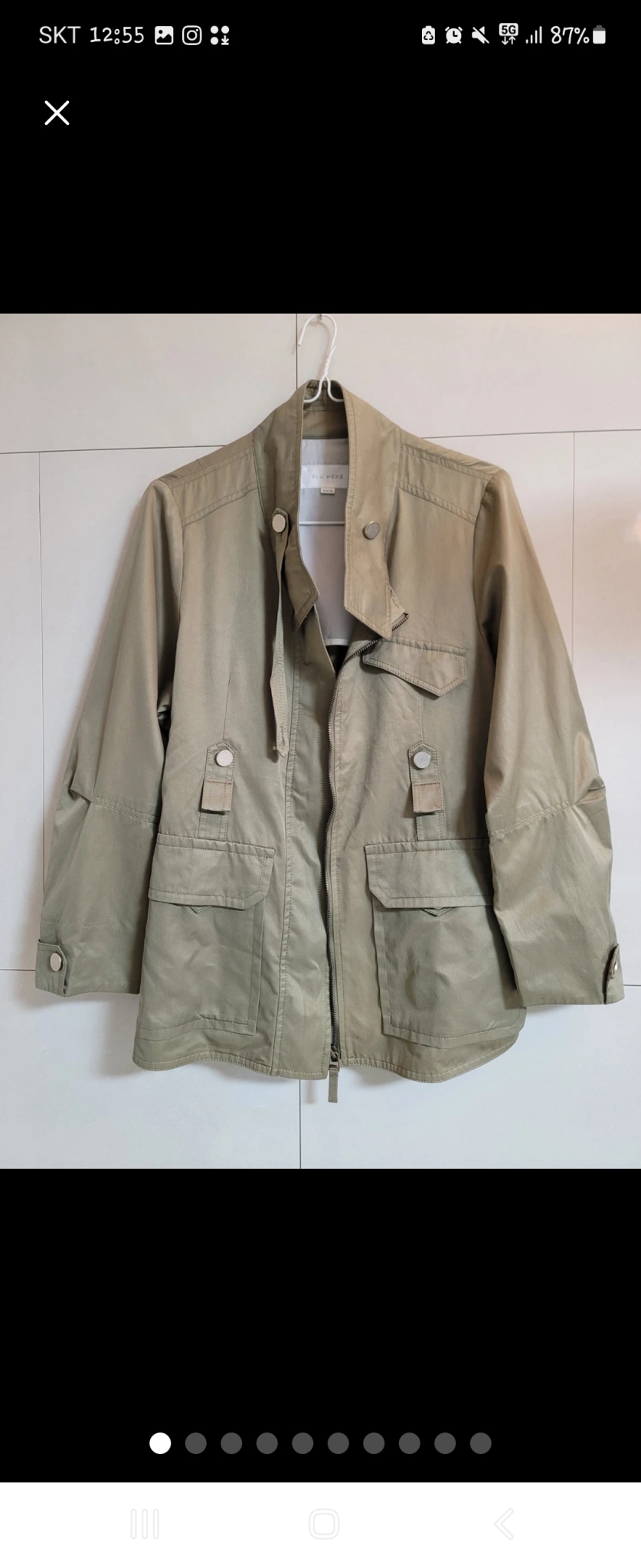 블루페페 BLUPEPE 여성  카키 자켓(44.55)
