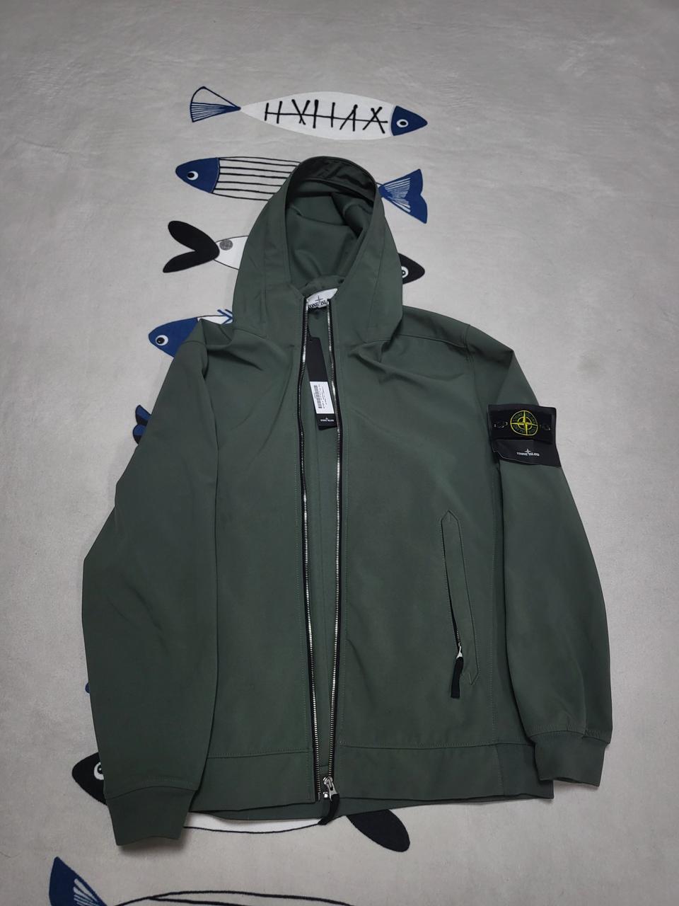 스톤아일랜드 소프트쉘 xl 카키