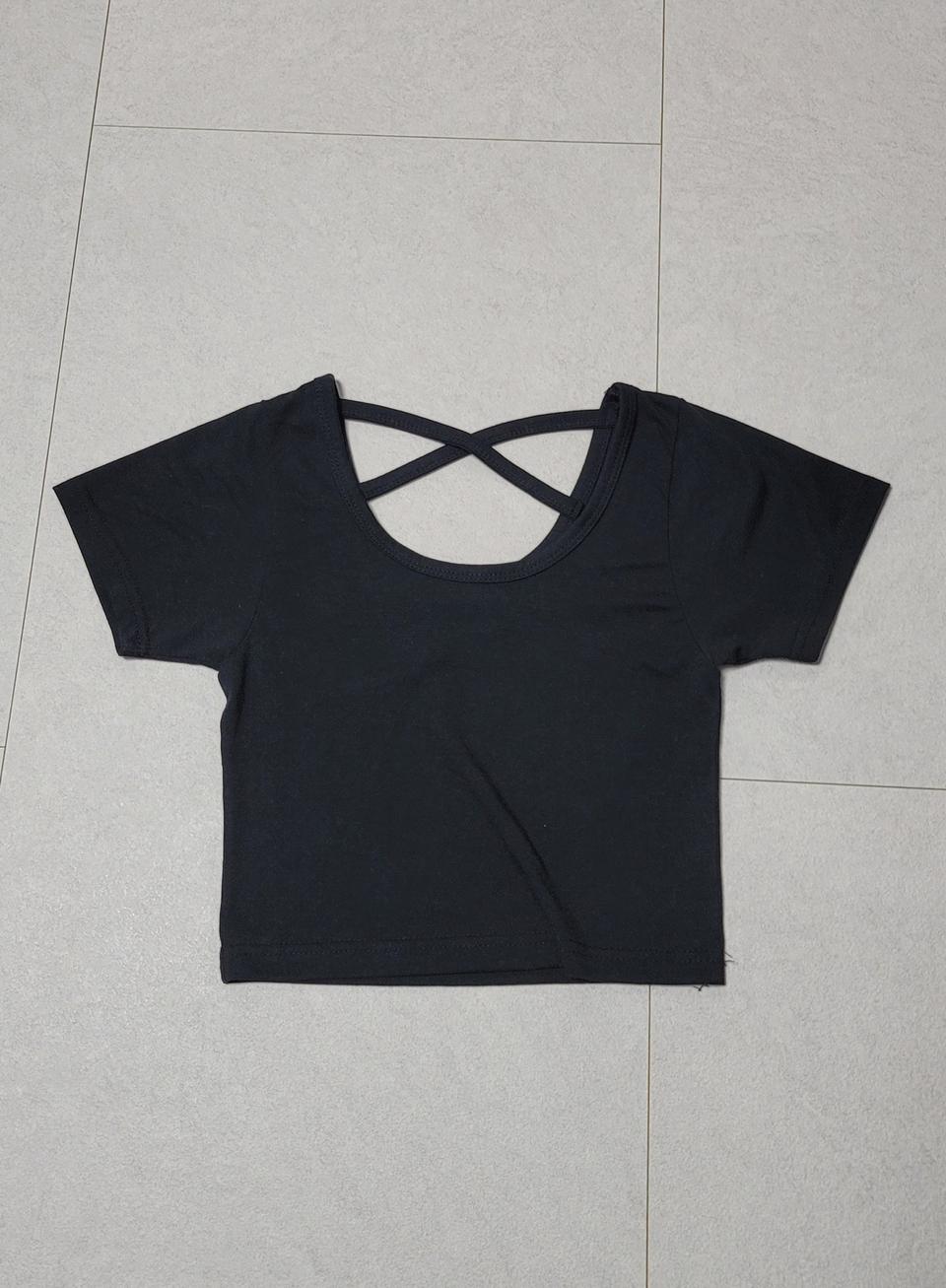 여성 반팔 크롭티 4pcs