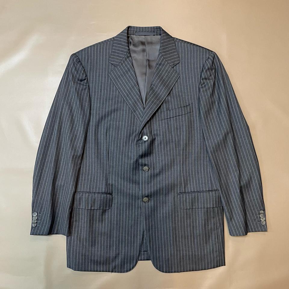 에르메네질도제냐) 울 챠콜 스트라이프 블레이저 자켓(50)