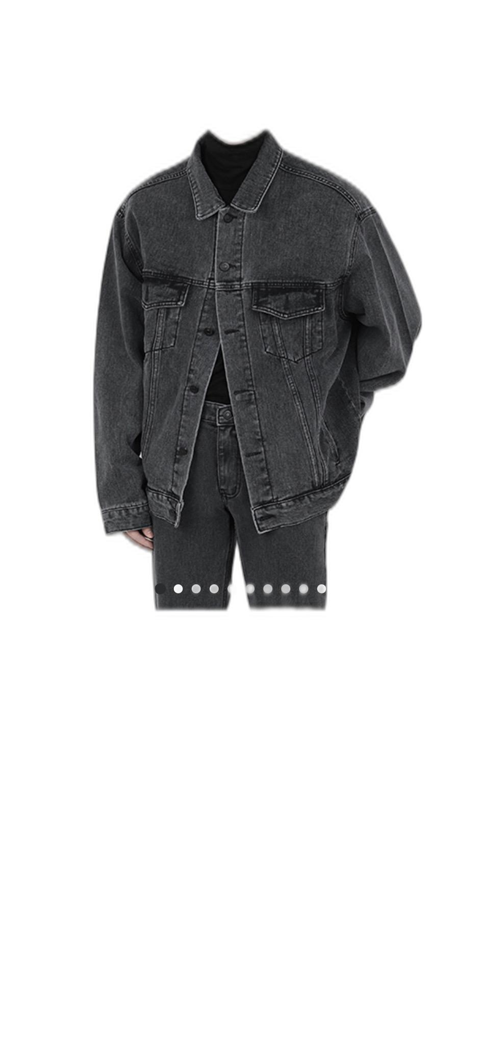 흑청 데님 터러커 자켓(L)