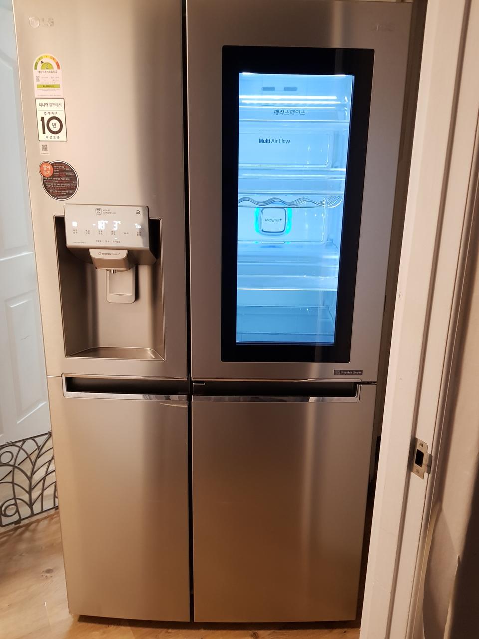 LG 디오스 얼음정수기 노크온 매직스페이스 냉장고