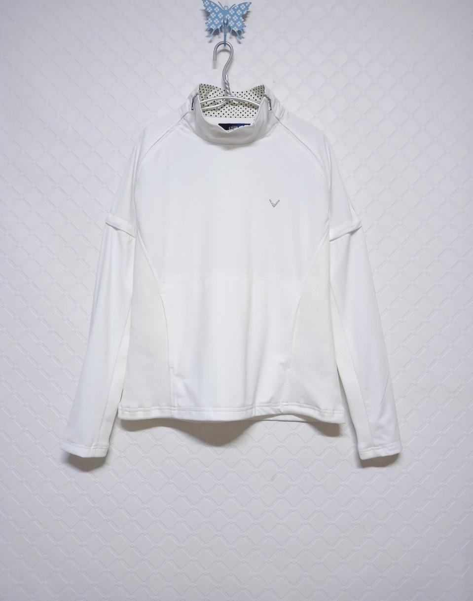 캘러웨이 ) 탈착소매 큐빅장식 집업 여성 블루종 자켓 L