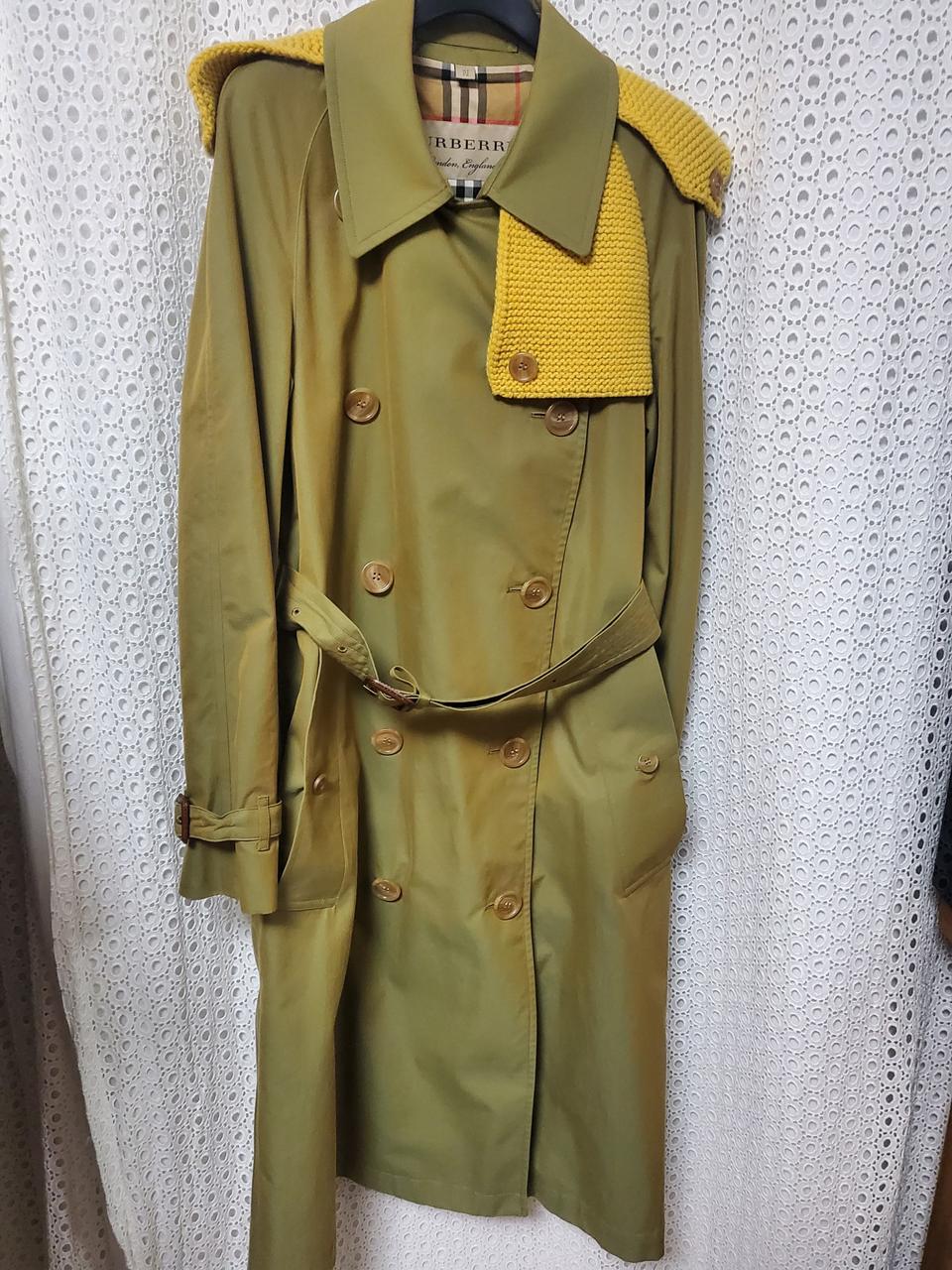 버버리 핍허스트 트렌치 uk4 그린