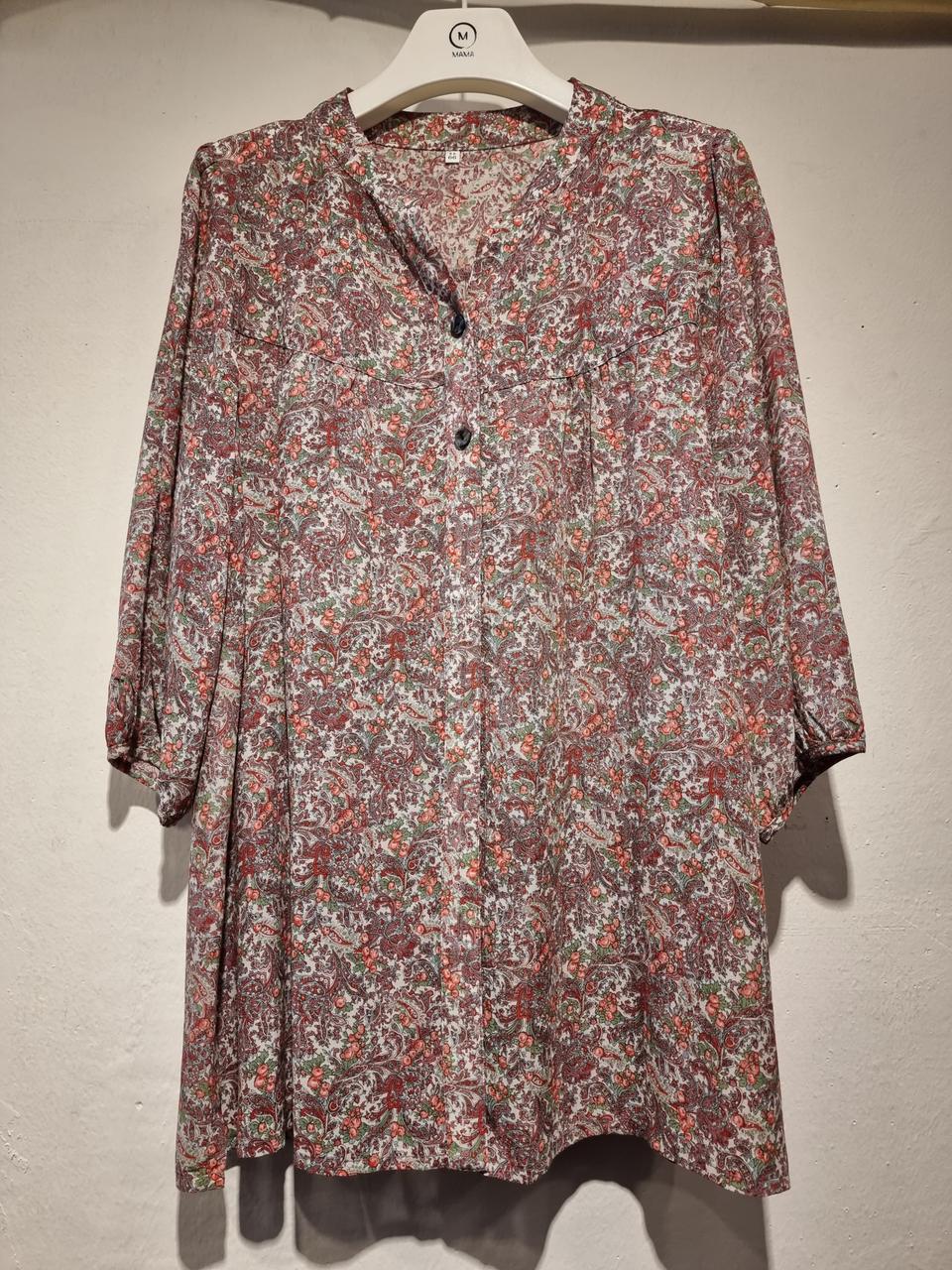 새것) 플라워 인견 블라우스