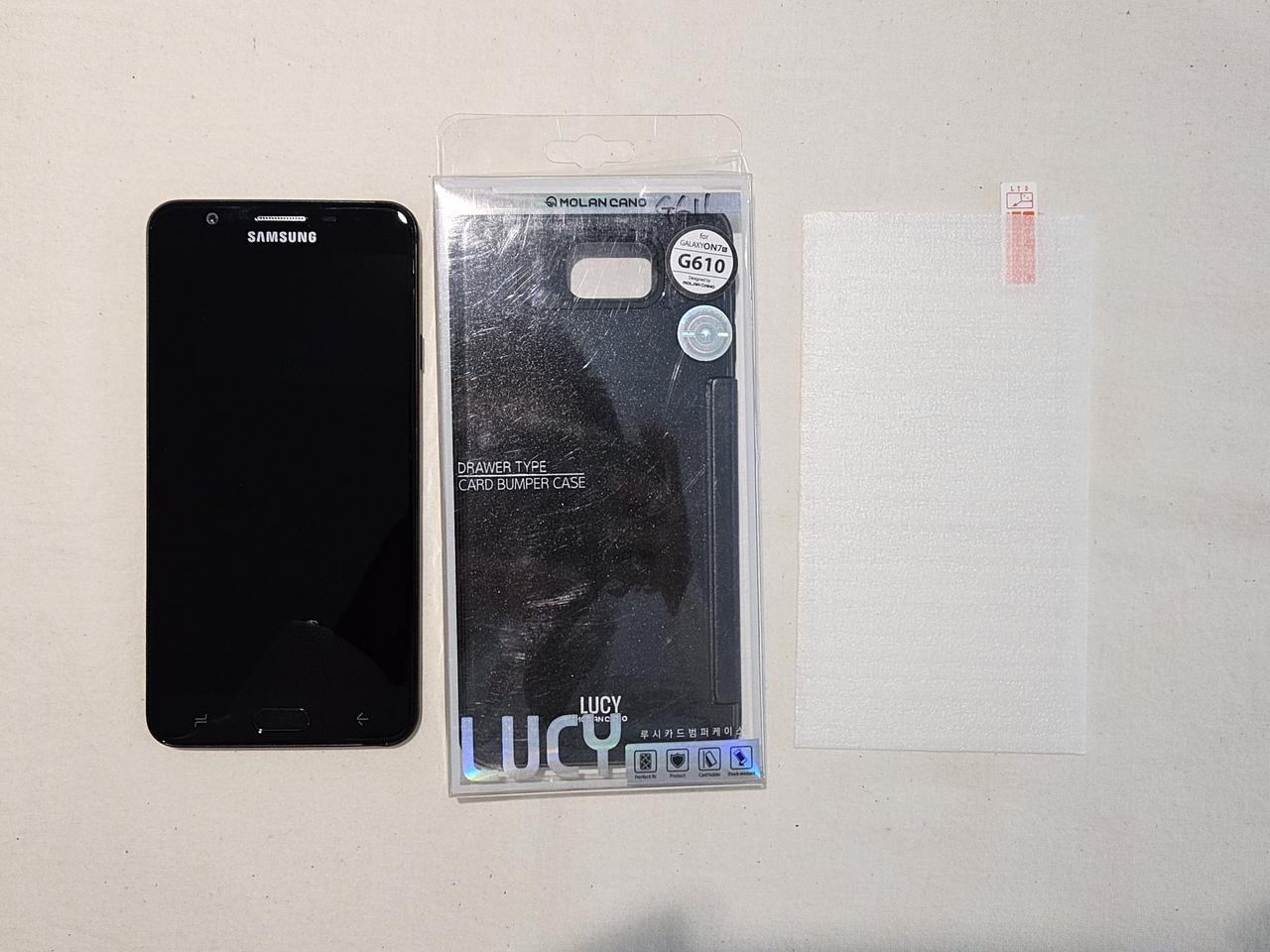 갤럭시 On7 Prime_32G 블랙, 범퍼케이스, 유리필름