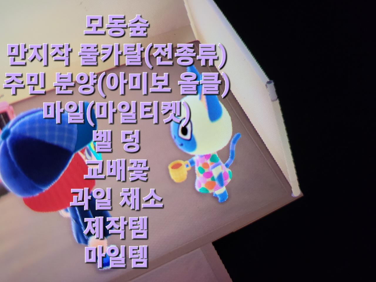 최저가 풀카탈 만지작 분양덩상의하의원피스악세서리모자양말신발 모동숲 마일벨