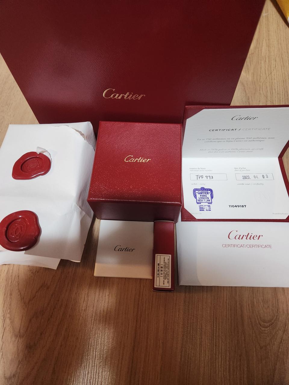 까르띠에 트리니티링 클래식 50호 새상품