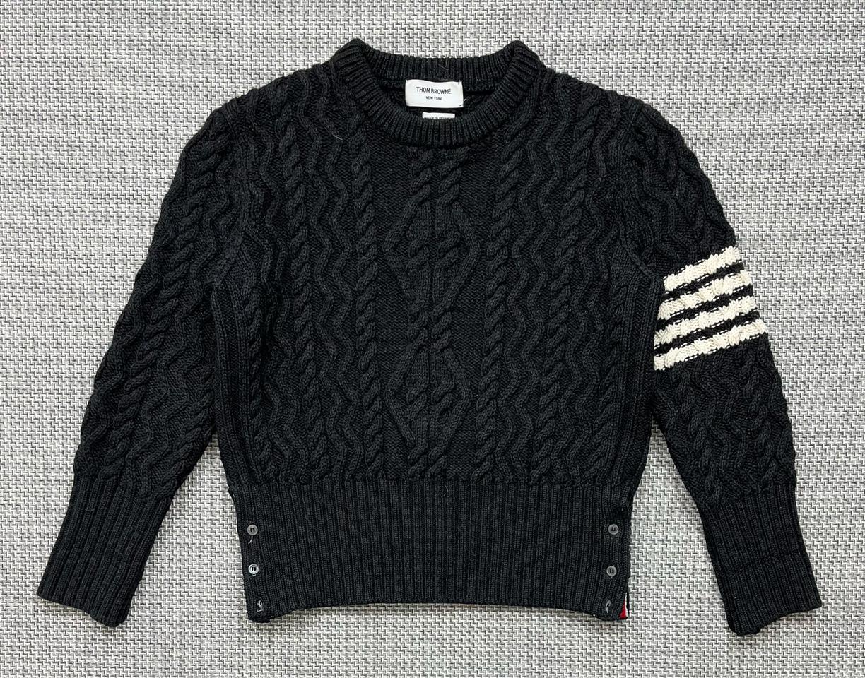 톰브라운 아란케이블 니트