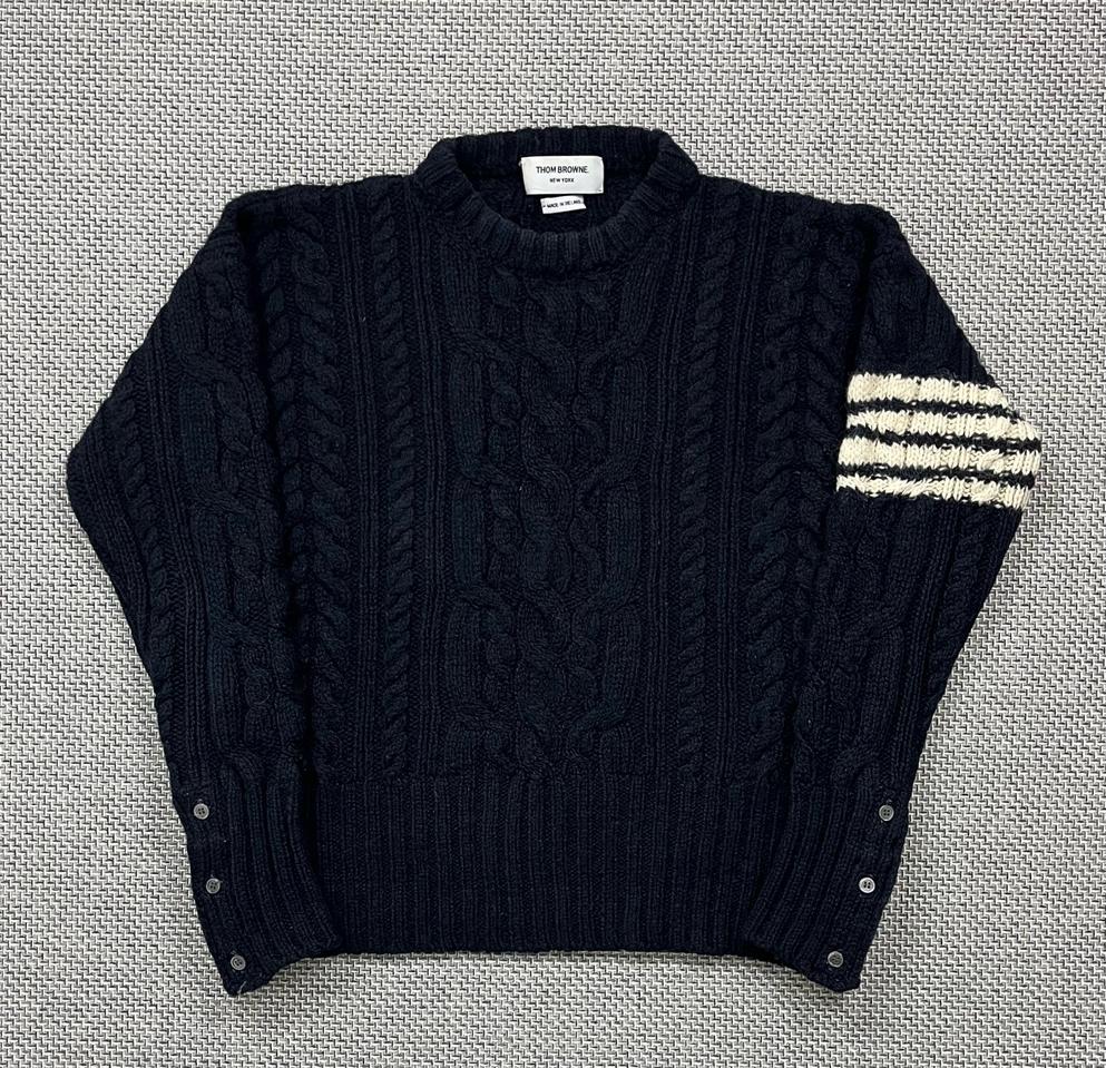 톰브라운 아란케이블 니트