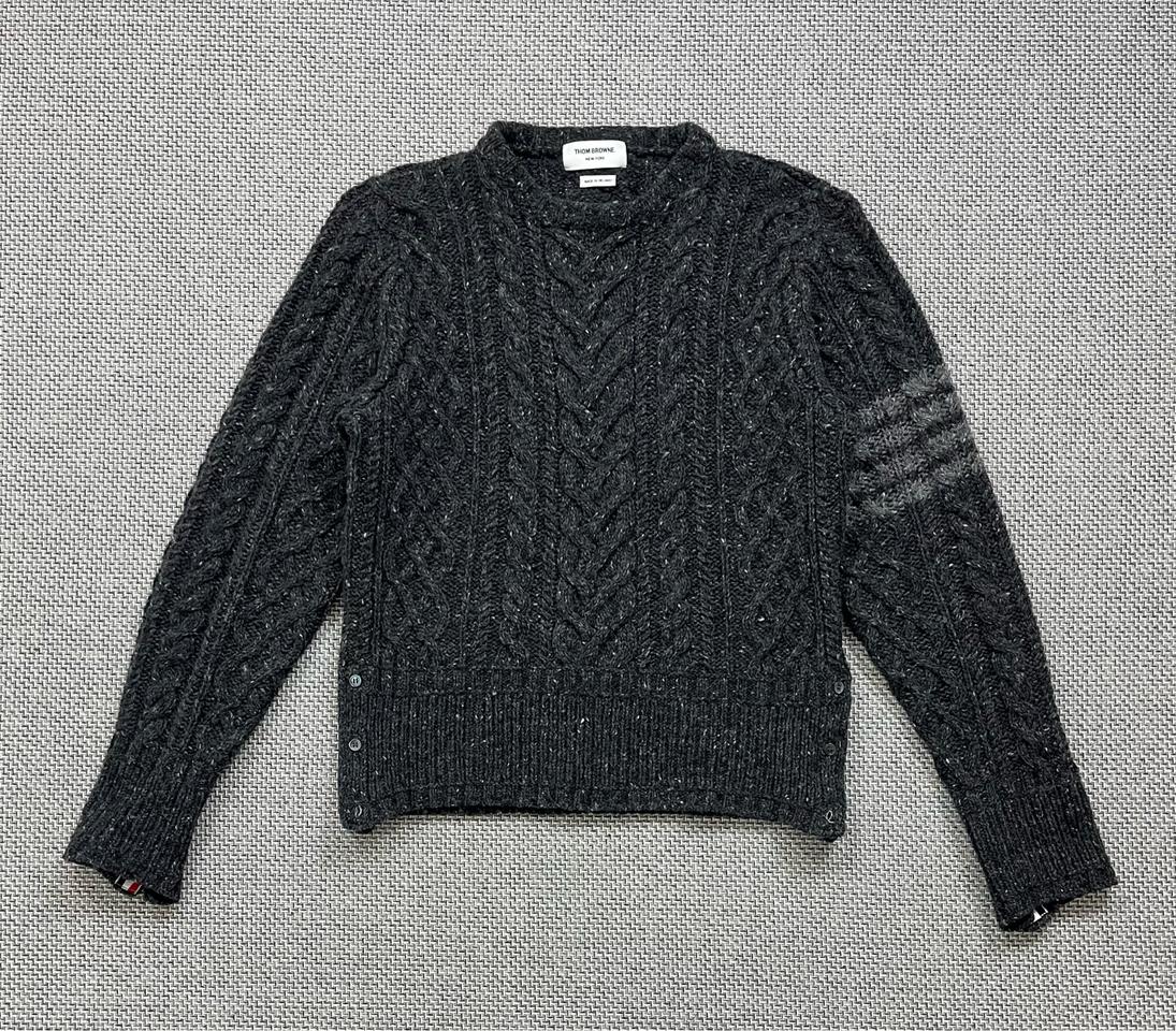 톰브라운 아란케이블 니트