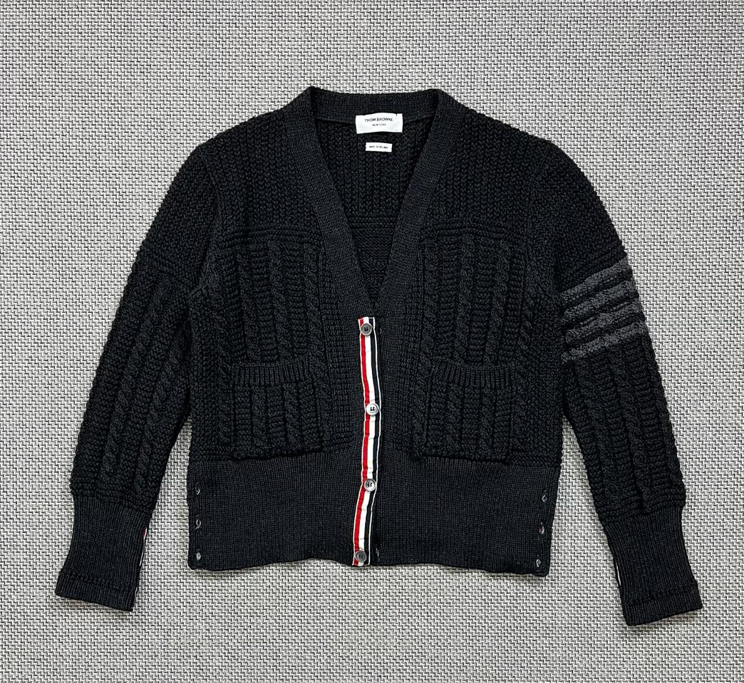 톰브라운 아란케이블 가디건