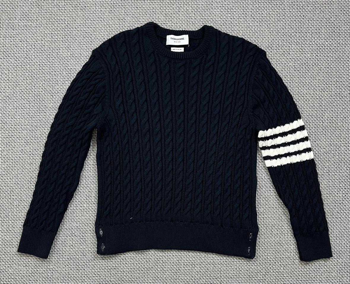 톰브라운 아란케이블 니트