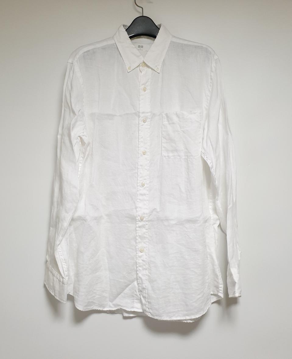 유니클로린넨화이트셔츠