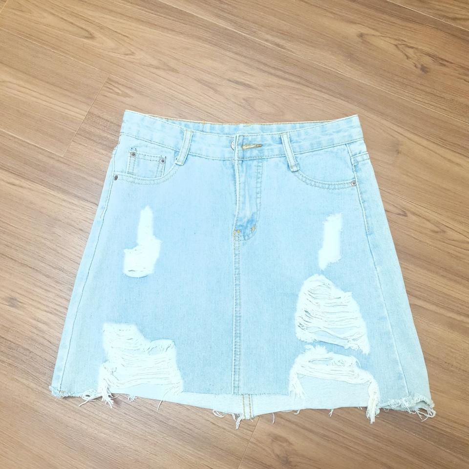 연청 데님 스커트 s