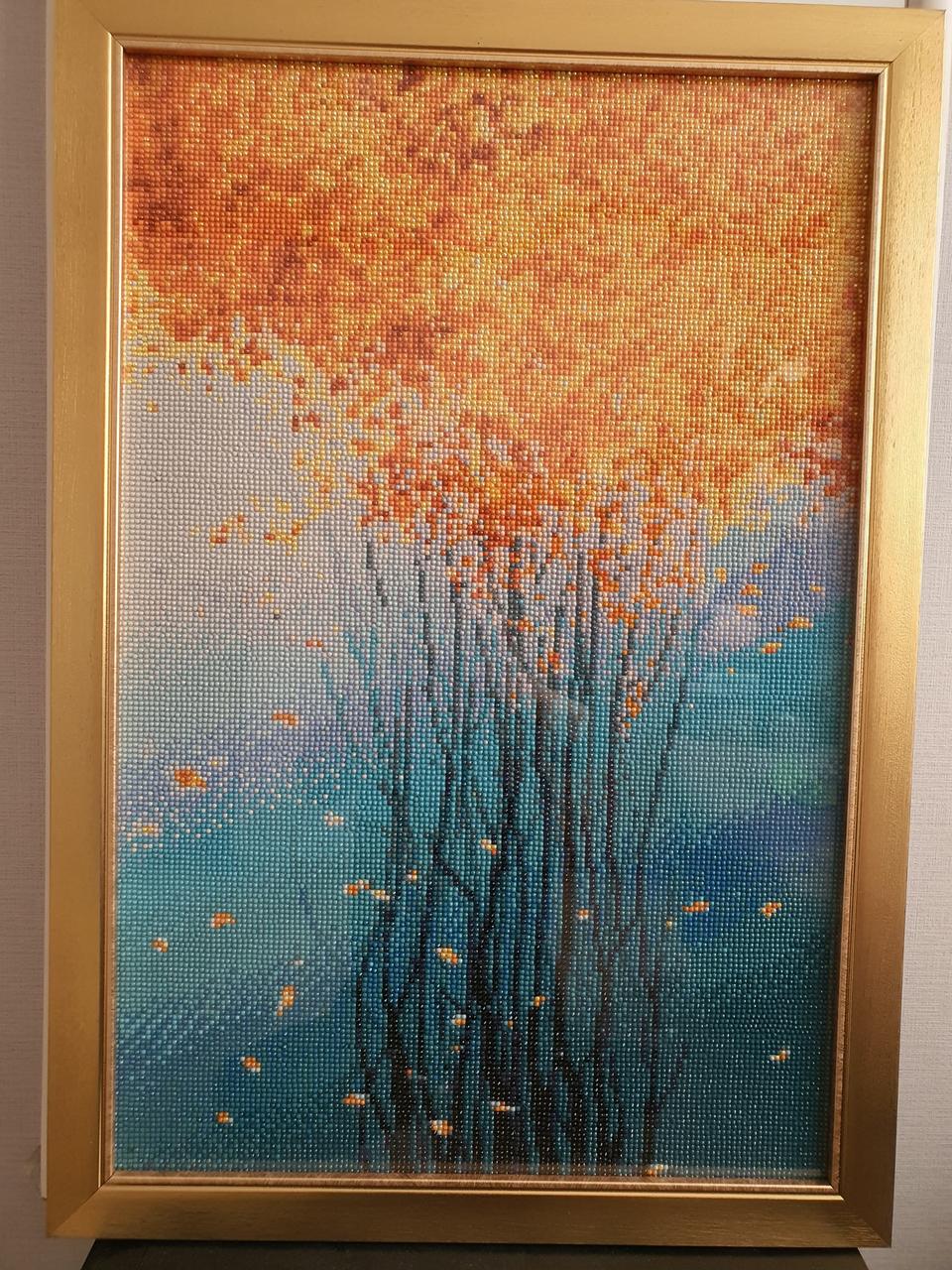 보석 십자수 돈나무 액자