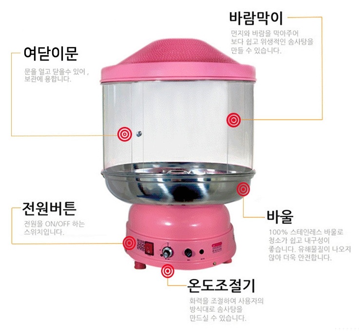 솜사탕기계  KWS-B7000D (문있음,국산 제품, 솜사탕 설탕 국자)