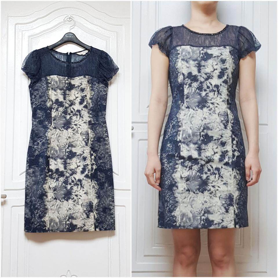 블루페페 플라워 레이스 시스루 퍼프 캡소매 민소매 여름 미디 원피스 55