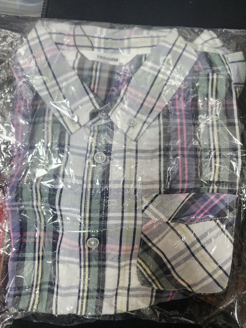 새상품/레노마키즈 체크 남방 150