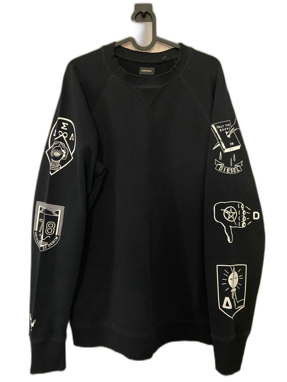 디젤 블랙 스웻셔츠 맨투맨