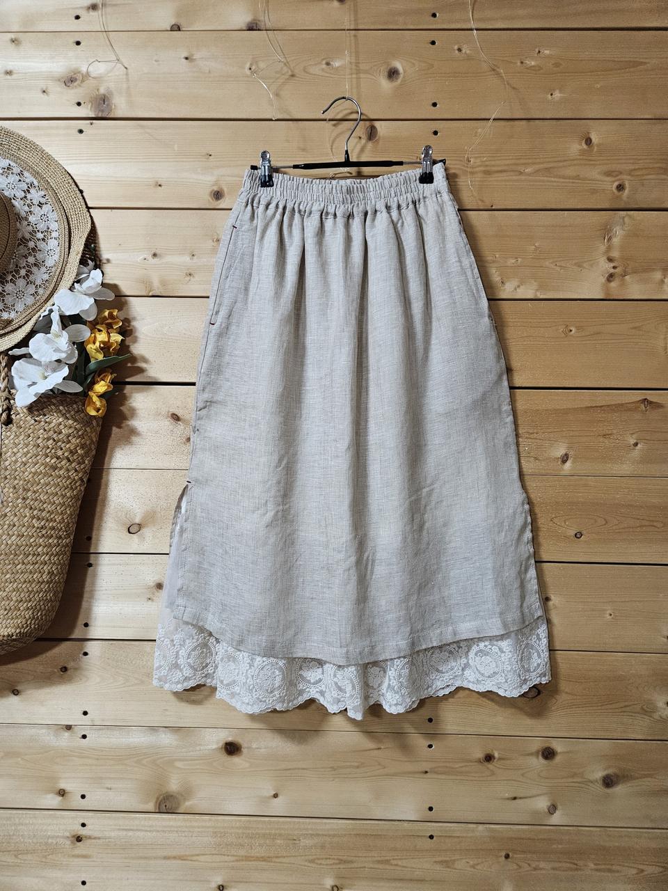 ♥새상품.  삼베느낌소재마100%치마붙은속바지