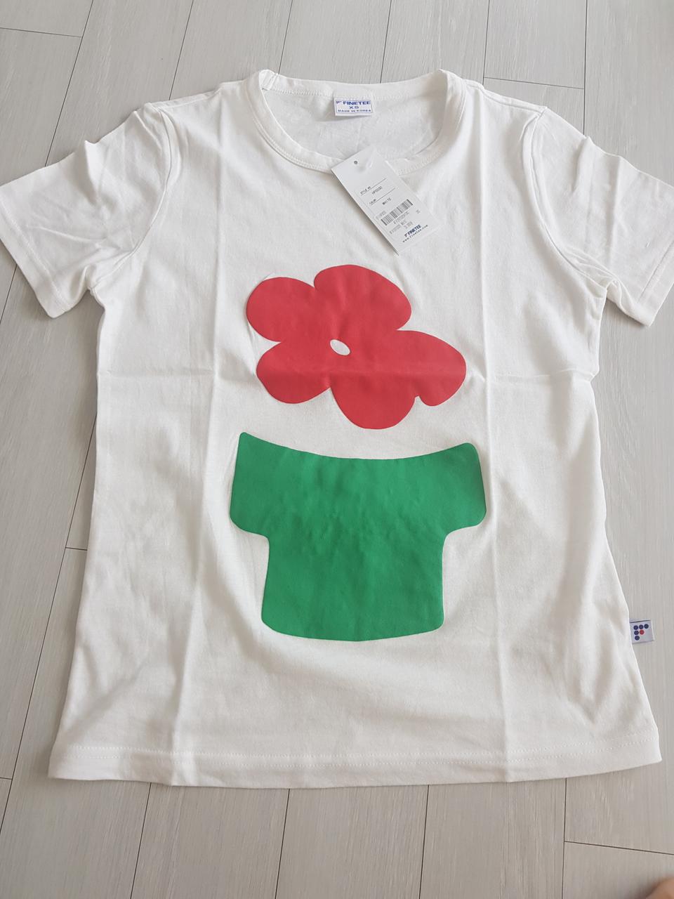 무신사 파인티 꽃반팔티 새제품