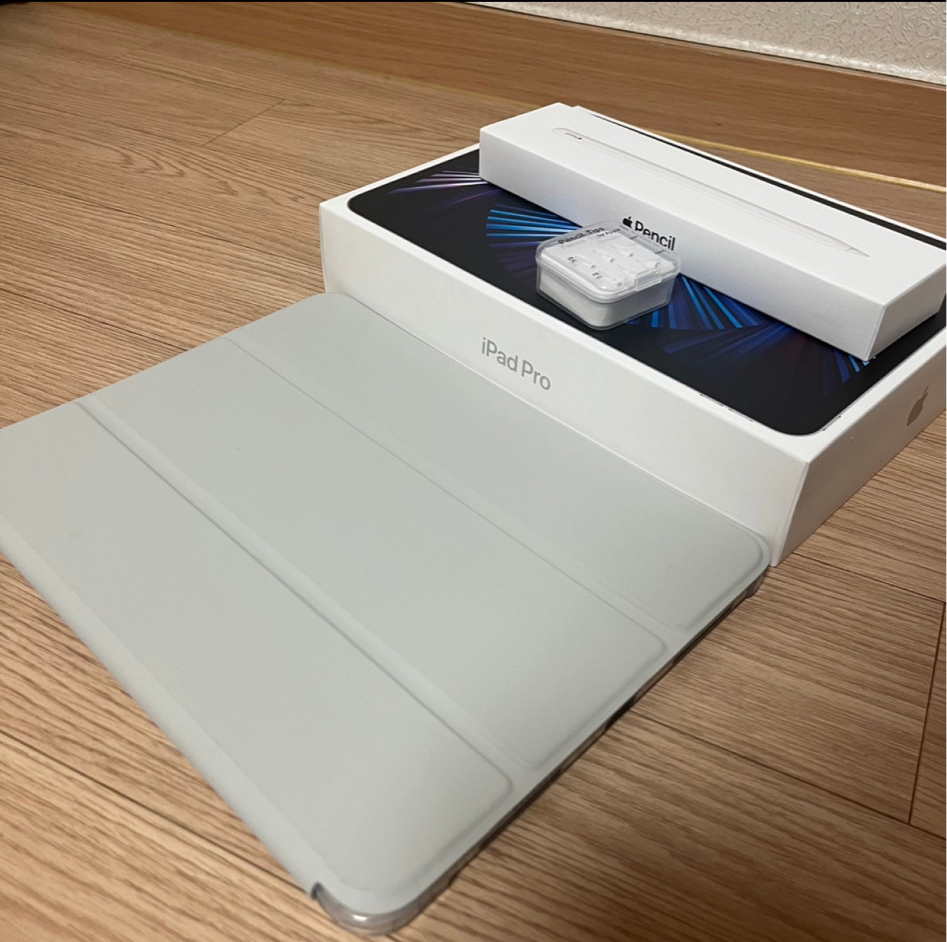 아이패드 프로512기가(케이스2개)+애플펜슬2세대(1개)풀박+펜촉세트