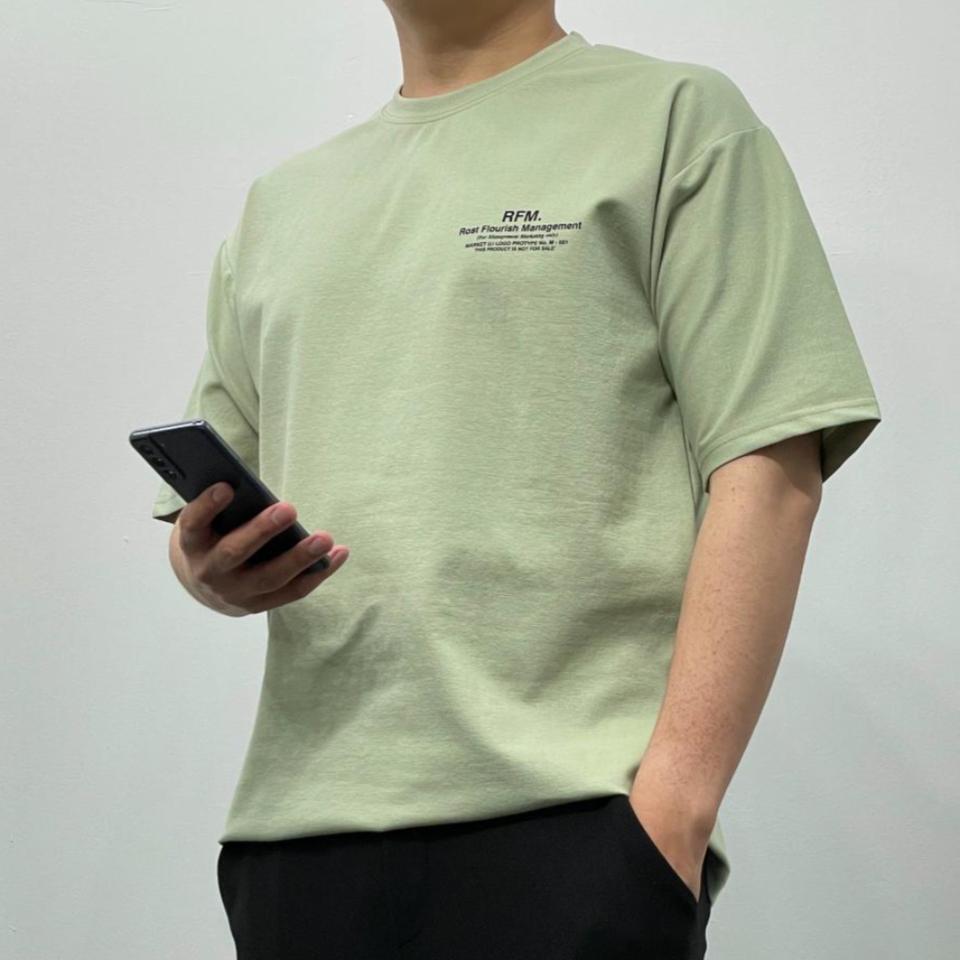 시원한 남자 데일리 반팔티 쿨한 RFM 여름 분또 반팔 티셔츠