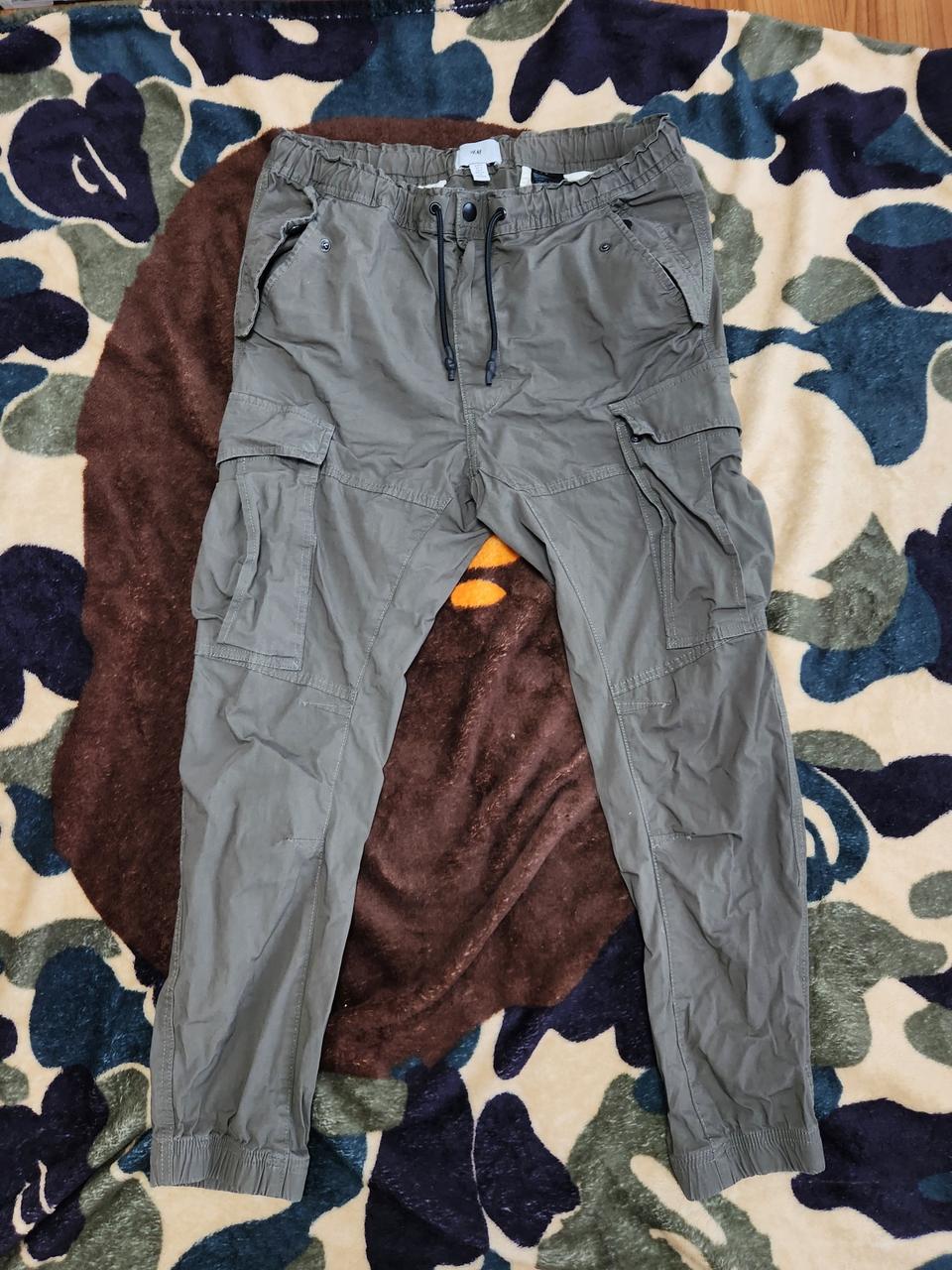 hm 밴딩 조거 카고 팬츠 카키 판매합니다