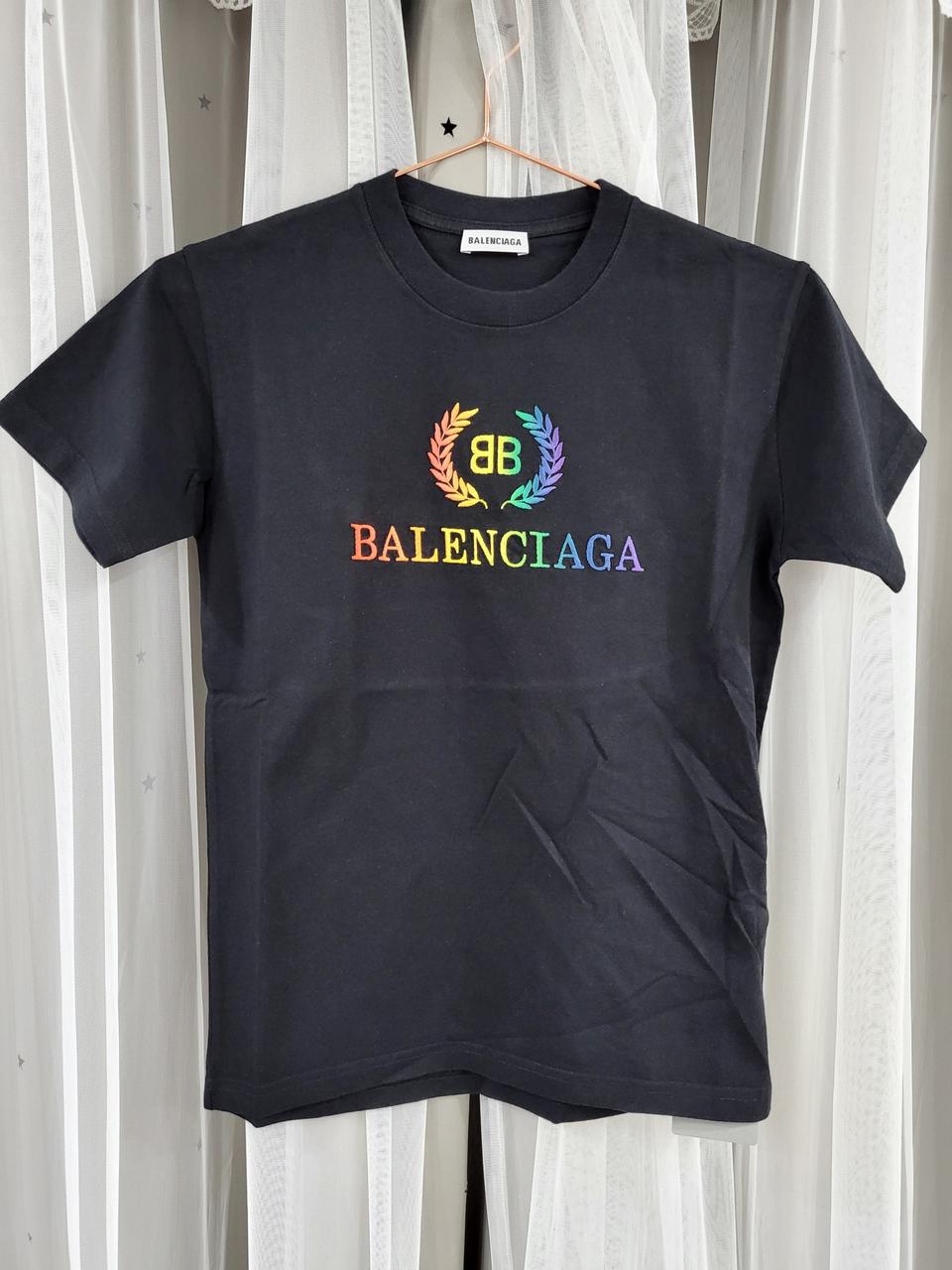 [정품]새상품 발렌시아가 여성용 레인보우 월계수 반팔