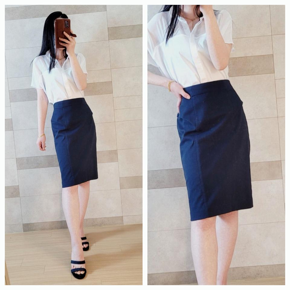 한섬 마인 MINE 이태리패브릭 미디스커트