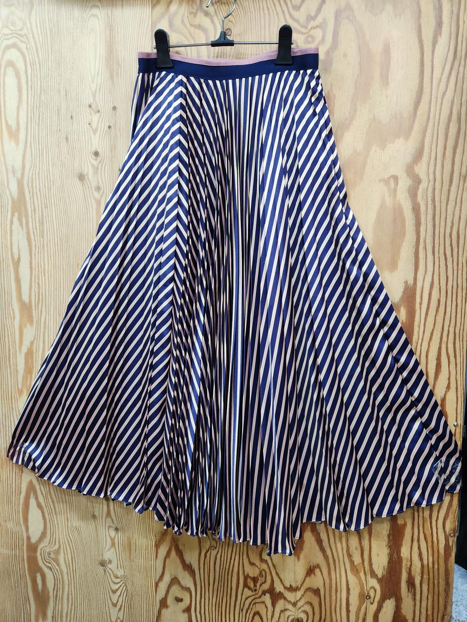 시스템  플리츠 롱스커트 55