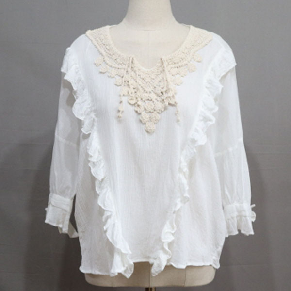 FT666 자라 여성66사이즈 면 가오리핏 여름 티