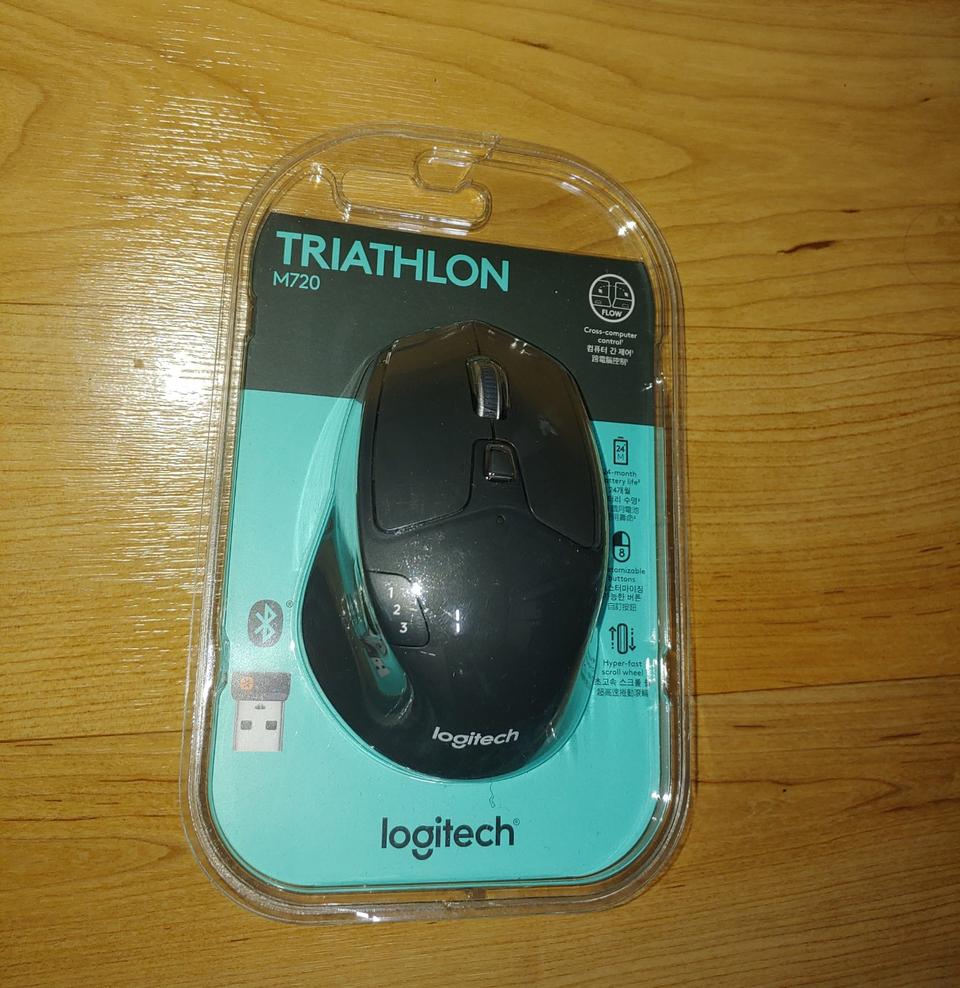[로지텍 정품] 무선.블루투스 광마우스, M720 블랙 미개봉