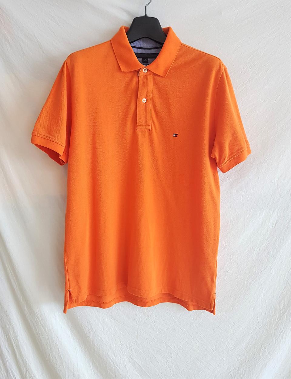 (무료배송)타미힐피거 남성 오렌지 반팔 카라티 [M](실측100)