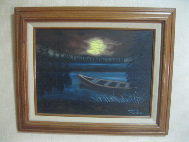 밤풍경 유화액자 외국작품