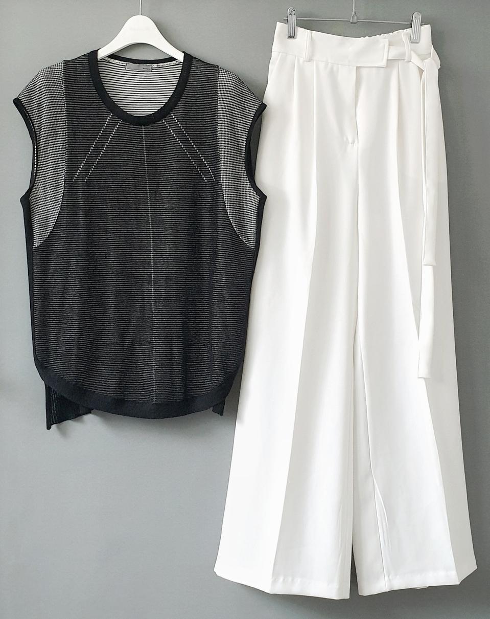 Bonispax 보니스팍스 고급 썸머 니트베스트 캡소매 55 66 77