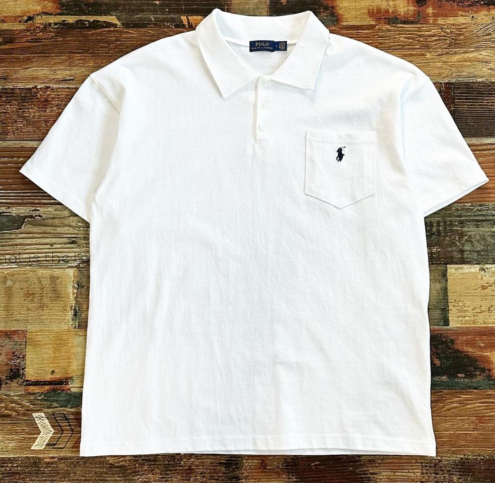 폴로 포켓자수 반팔 카라티 L