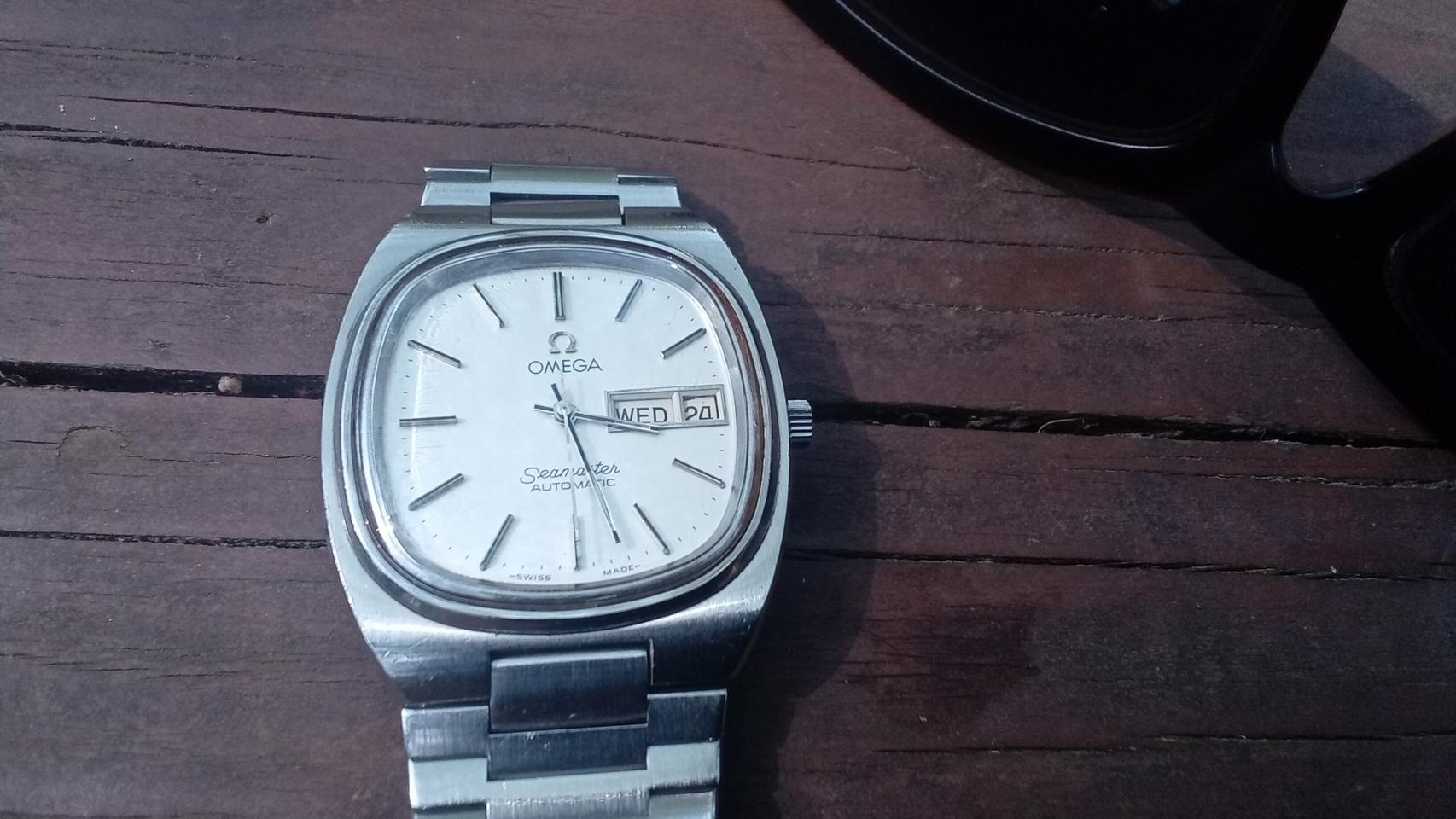 오메가 씨마스터 데이데이트 오토메틱 남성시계 (테레비)