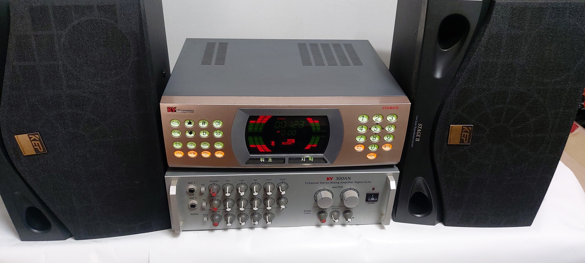 노래방기계금영비바우스반주기앰프스피커