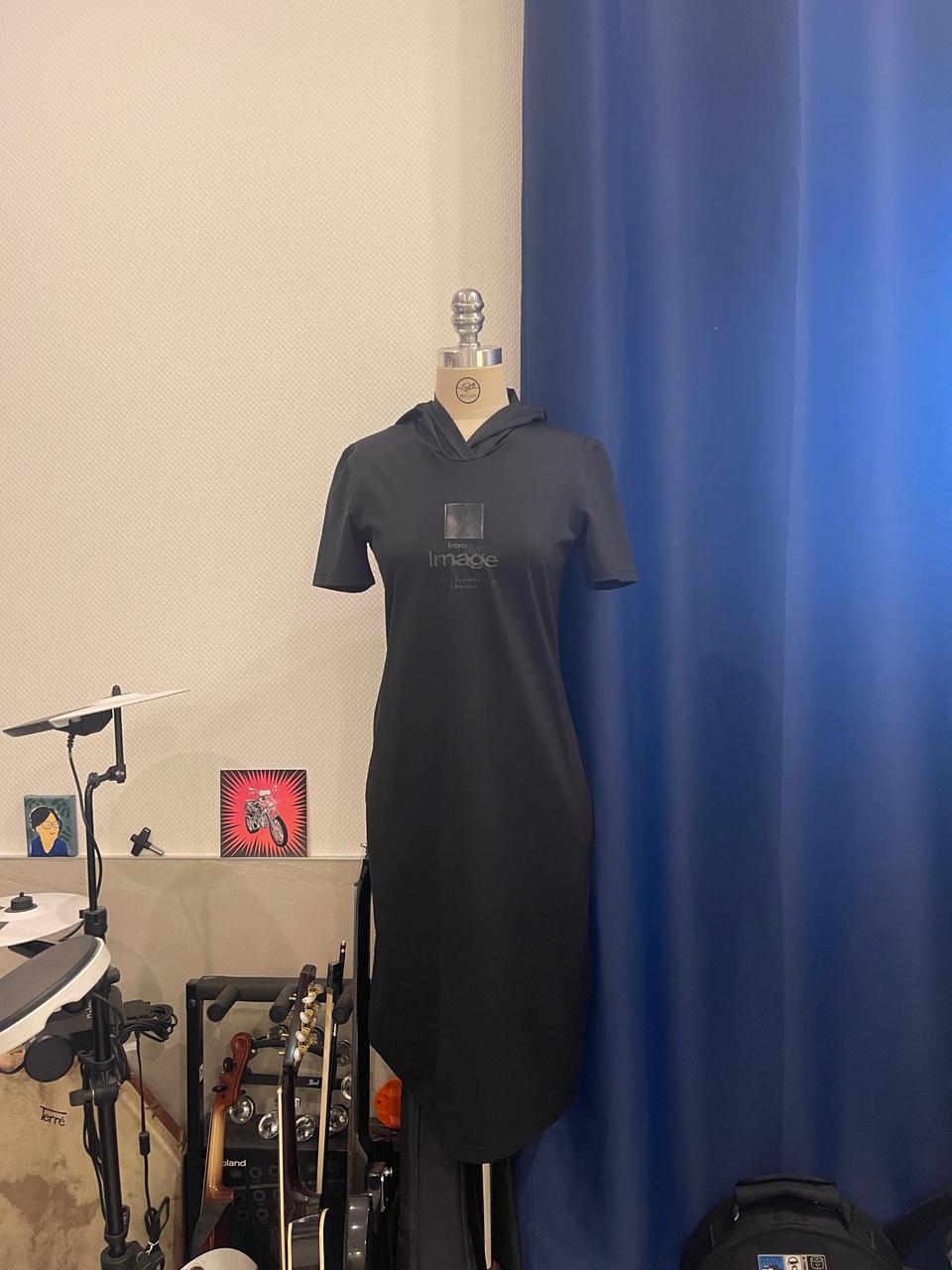 Catherinette 블랙 후드 드레스 S