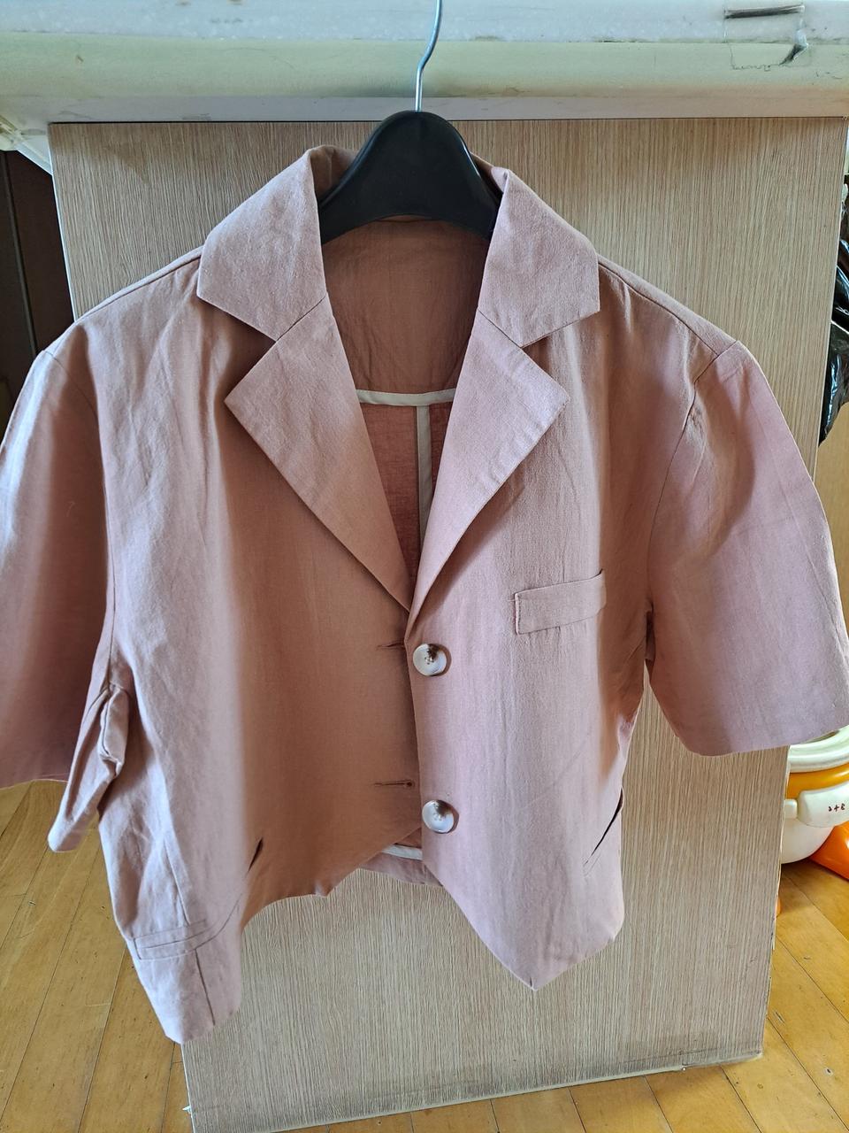 린넨크롭자켓.