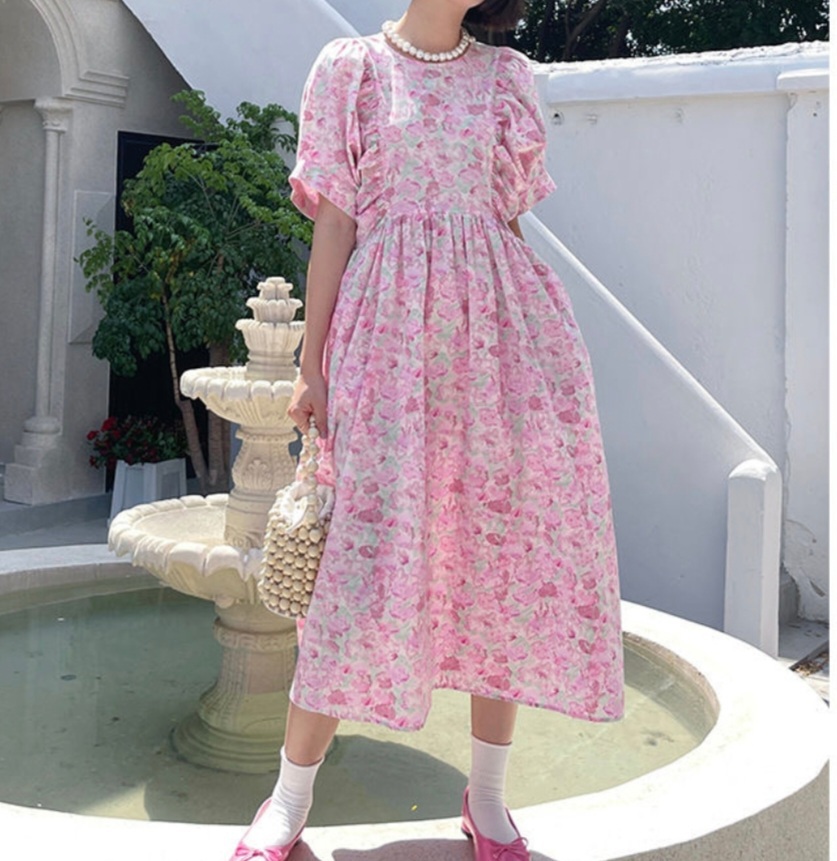 핑크플라워 원피스