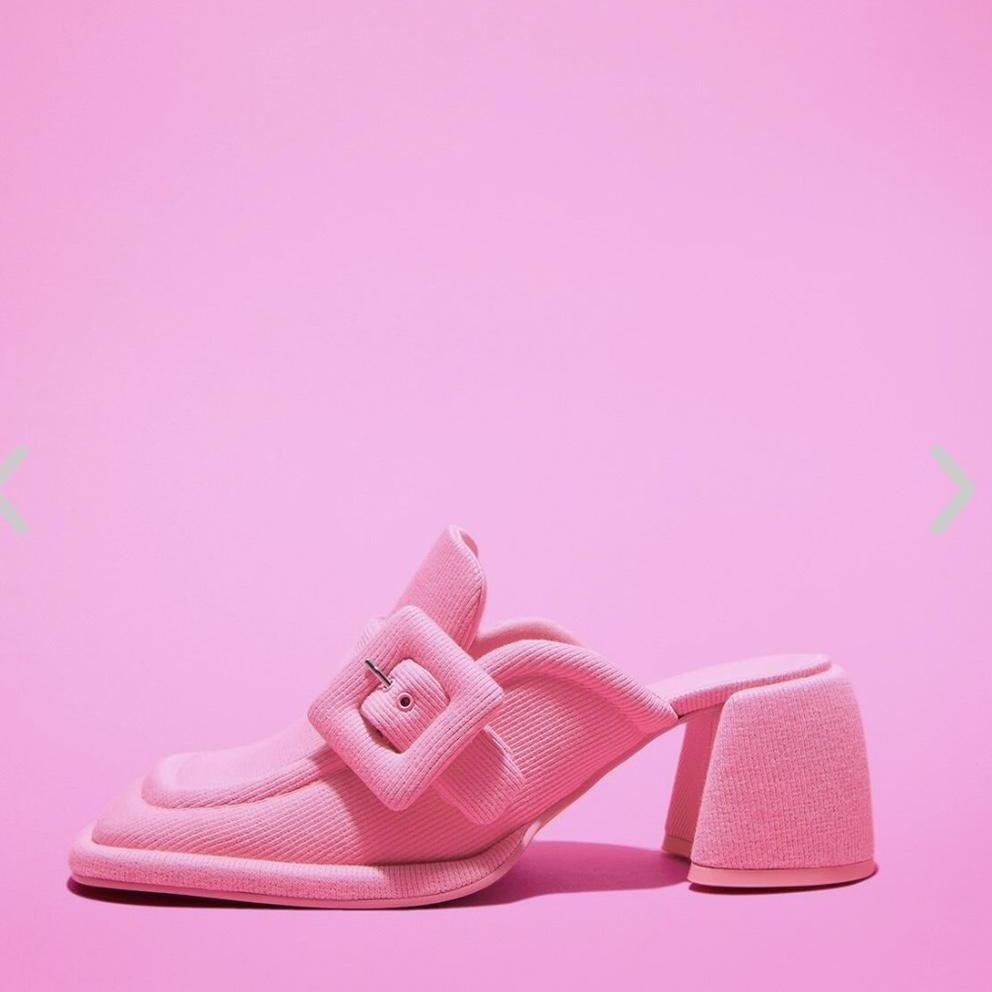 찰스앤키스)Sinead Woven Buckled Loafer Mules