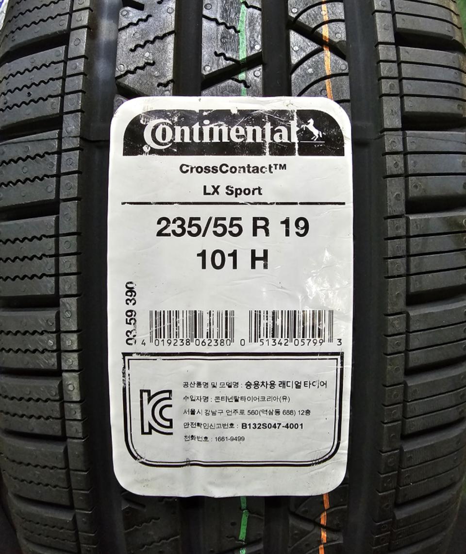 [새상품]2355519 크로스컨택트 LX 스포츠 타이어 235/55R19